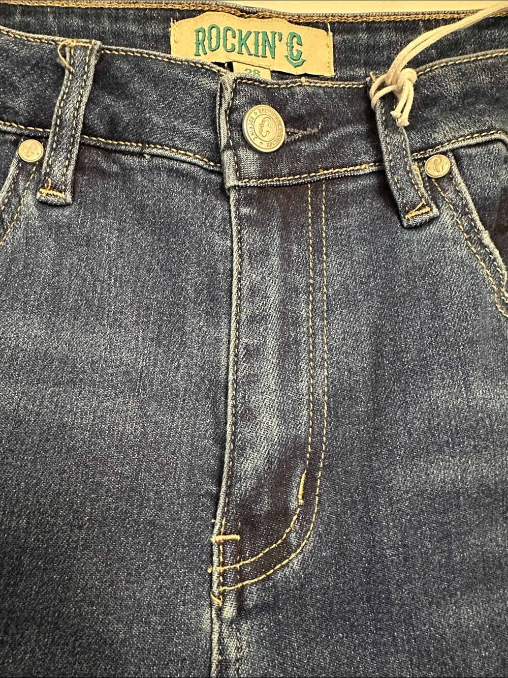 NWT Rockin C High Waist Western Flare Jeans - Picture 7 of 8